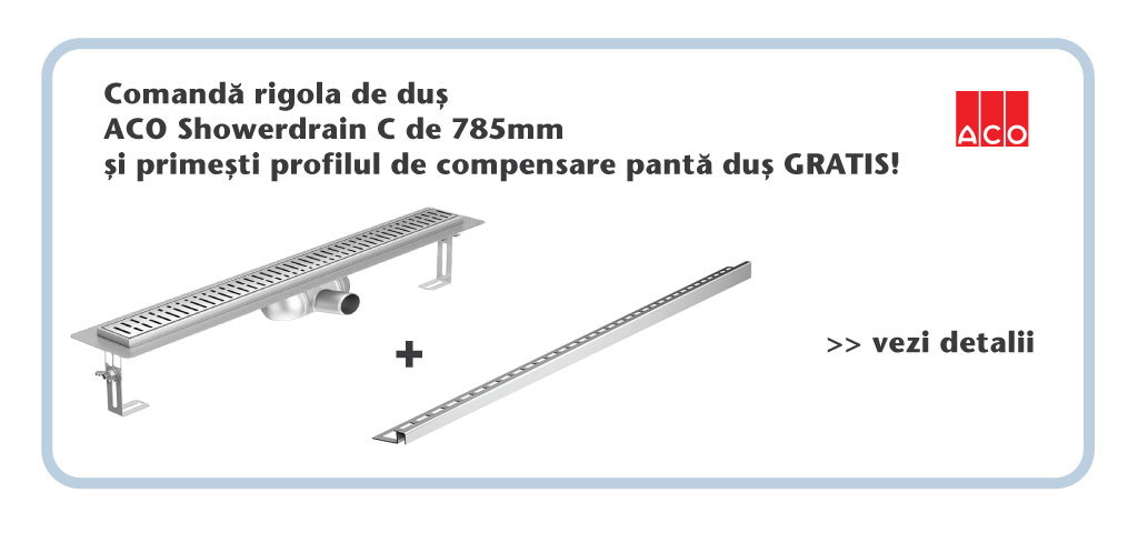 ACO Showerdrain C si profil de compensre panta gratuit