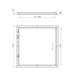 Capac ACO Access Cover Cellar din otel zincat, pentru interior, dimensiune utila 600x600mm, inaltime 48mm