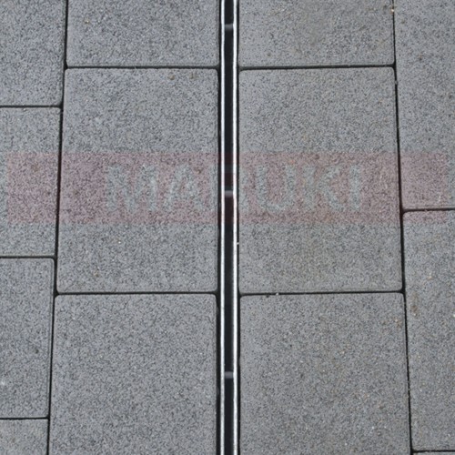 Rigolă cu înălțime redusă ACO Self Euroline, cu grătar tip fantă din oțel zincat și element de revizie, lungime 100 cm, descărcare verticală