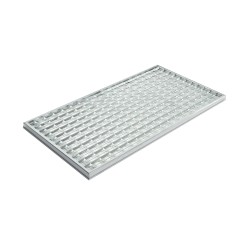 Ștergător de picioare încastrabil ACO Self Vario, cu ramă din aluminiu și grătar rețea V, 600x400x30mm