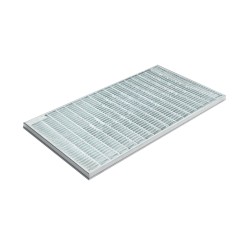 Ștergător de picioare încastrabil ACO Self Vario, cu ramă din aluminiu și grătar rețea ochiuri 30/10, B125, 750x500x30mm