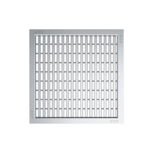 Gura scurgere Europoint, 252x252x398 mm, din beton cu polimeri, stut DN110, gratar cu bare longitudinale, inox