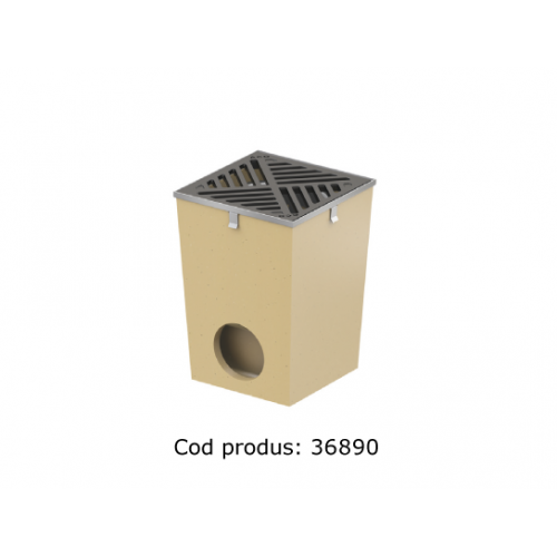 Gură de scurgere ACO Self cu ramă din oțel zincat și grătar din fontă, cod 36890 Gură de scurgere ACO Self cu ramă din oțel zincat și grătar din fontă, cod 36890