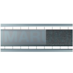 Rigola ACO Self Euroline din beton cu polimeri, grătar cu fantă dublă din inox, detaliu gresie, lungime 100cm, DN100
