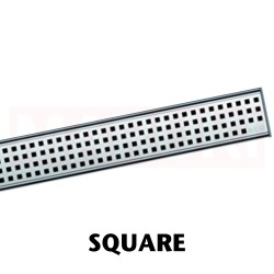 Rigola de dus din inox ACO ShowerDrain C  cu flansa perete, gratar Square, lungime 685mm, h=69mm