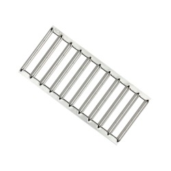 Set 10 rigole ACO Self Euroline din beton cu polimeri, grătar nervurat din inox, A15,L=10m, lxh=11.8x10cm si accesorii