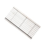 Set 4 rigole ACO Self Euroline din beton cu polimeri, grătar profil triunghiular inox, A15, L=4cm, lxh=11.8x10cm si accesorii