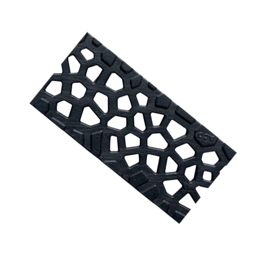 Set 8 rigole ACO Self Euroline din beton cu polimeri, grătar din fontă model Voronoi negru, B125, L=8m, lxh=11.8x10cm si accesorii