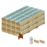 Set 12 rigole ACO Self Euroline din beton cu polimeri, grătar din fontă model Voronoi Perle, B125, L=12m, lxh=11.8x10cm si accesorii