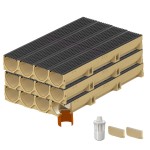 Set 12 rigole ACO Self Euroline din beton cu polimeri, grătar din fontă Intercept, A15, L=12m, lxh=11.8x10cm si accesorii