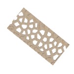 Set 4 rigole cu accesorii ACO Self Euroline 60 din beton cu polimeri 100cm, cu grătar Self tip Voronoi 50cm din fonta,  Citrine, B125