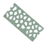 Set 10 rigole cu accesorii ACO Self Euroline 60 din beton cu polimeri 100cm, cu grătar Self tip Voronoi 50cm din fonta, Malachite, B125