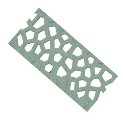 Set 10 rigole ACO Self Euroline 60 din beton cu polimeri, grătar din fontă model Voronoi Malachite, B125,L=10m, lxh=11.8x6cm si accesorii