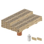 Set 10 rigole cu accesorii ACO Self Euroline 60 din beton cu polimeri 100cm, cu grătar Self tip Voronoi 50cm din fonta,  Citrine, B125