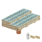 Set 10 rigole cu accesorii ACO Self Euroline 60 din beton cu polimeri 100cm, cu grătar Self tip Voronoi 50cm din fonta, Perle, B125