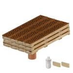 Set 12 rigole cu accesorii ACO Self Euroline 60 din beton cu polimeri 100cm, cu grătar Self tip Voronoi 50cm din fonta, Corten, B125