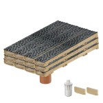 Set 12 rigole cu accesorii ACO Self Euroline 60 din beton cu polimeri 100cm, cu grătar Self tip Voronoi 50cm din fonta, Diamant, B125