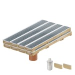 Set 8 rigole cu accesorii ACO Self Euroline 60 din beton cu polimeri 100cm, cu grătar Self retea A15 100cm din otel inoxidabil