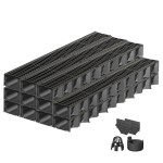 Set 11 rigole ACO Self Hexaline 2.0 din polipropilena, grătar din fontă, B125, L=11m, lxh=12.9x8cm si accesorii